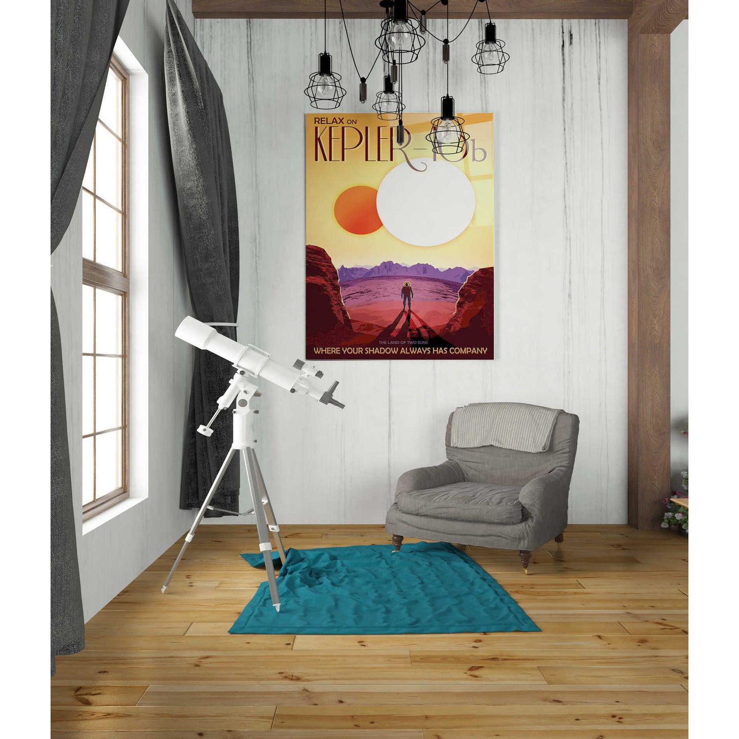 Epic Art 'Visions of the Future: Kepler-16b' Acrylic Glass Wall Art,24x36