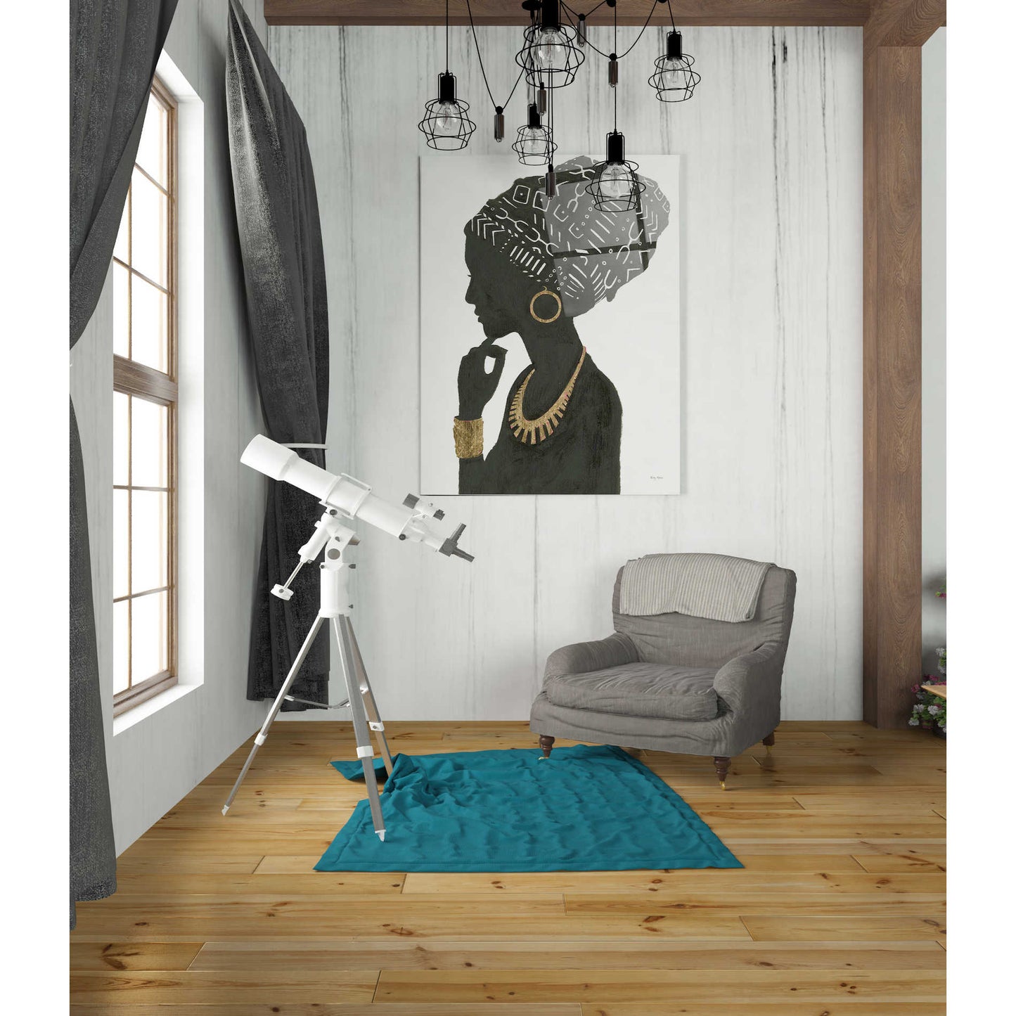 Epic Art 'Graceful Majesty II' by Emily Adams, Acrylic Glass Wall Art,24x36