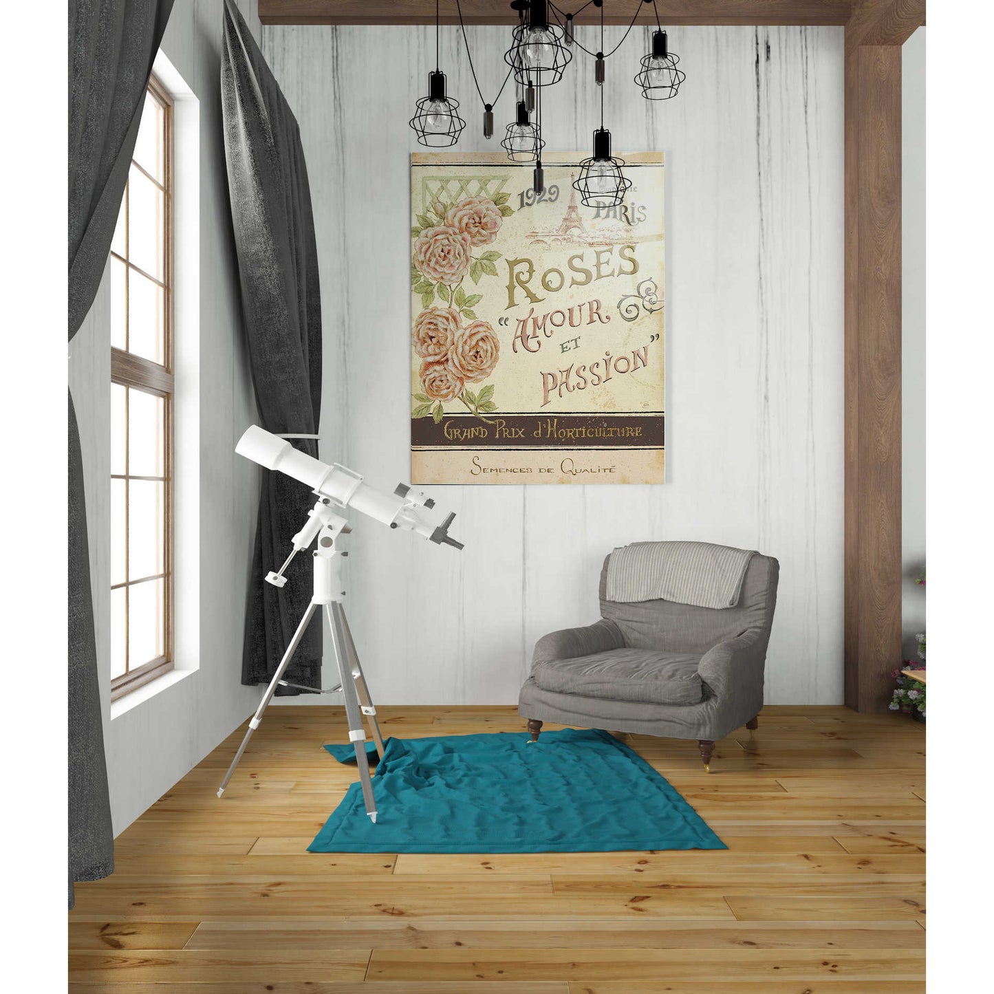 Epic Art 'French Seed Packet I' by Daphne Brissonet, Acrylic Glass Wall Art,24x36