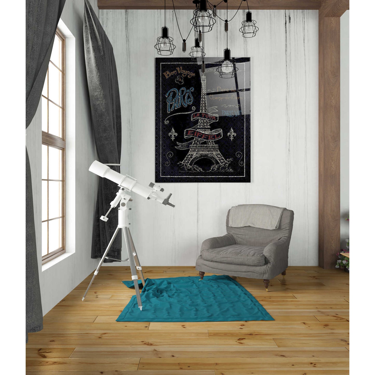 Epic Art 'Travel to Paris I' by Daphne Brissonet, Acrylic Glass Wall Art,24x36