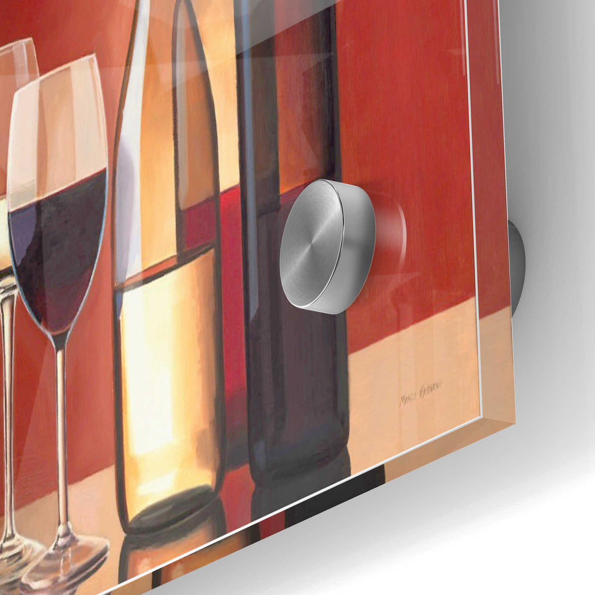 Epic Art 'Wine Trio' by Marco Fabiano, Acrylic Glass Wall Art,24x36