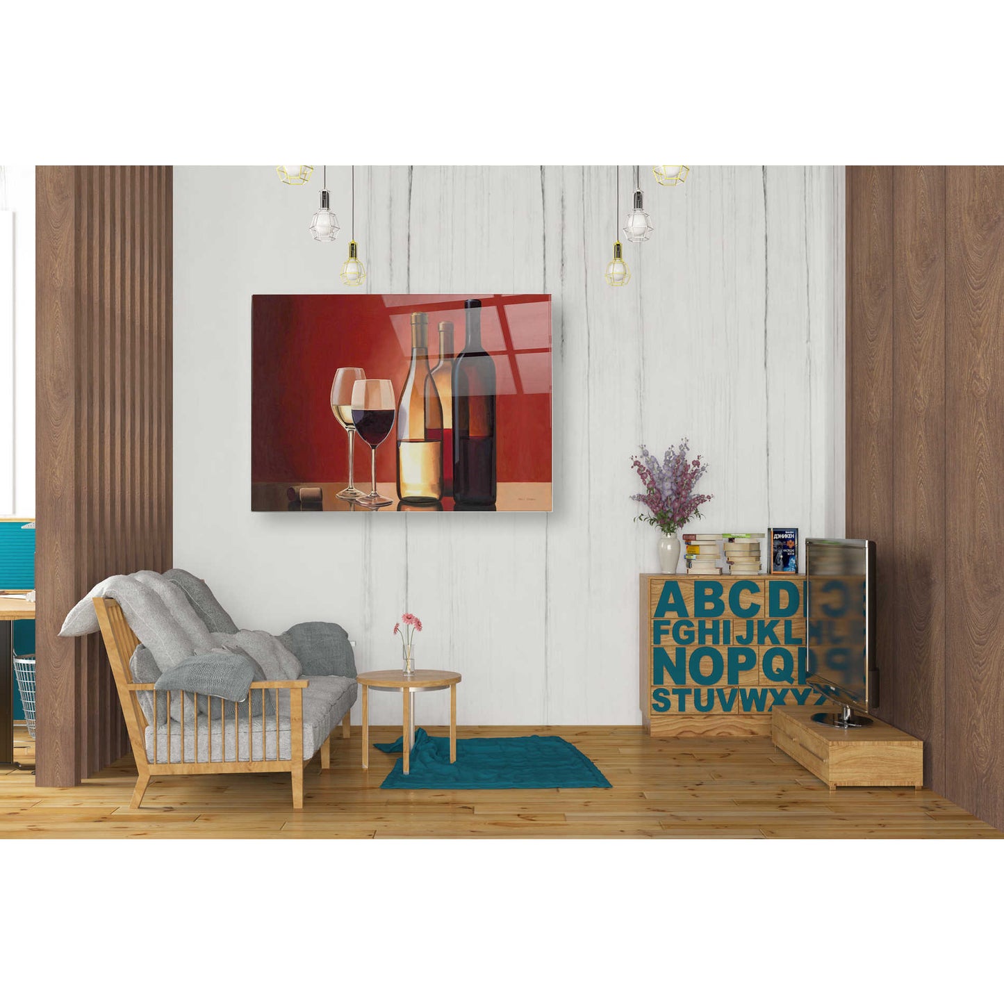 Epic Art 'Wine Trio' by Marco Fabiano, Acrylic Glass Wall Art,24x36