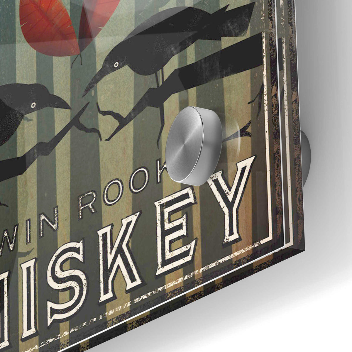 Epic Art 'Old Salt Whiskey Love Birds' by Ryan Fowler, Acrylic Glass Wall Art,24x36