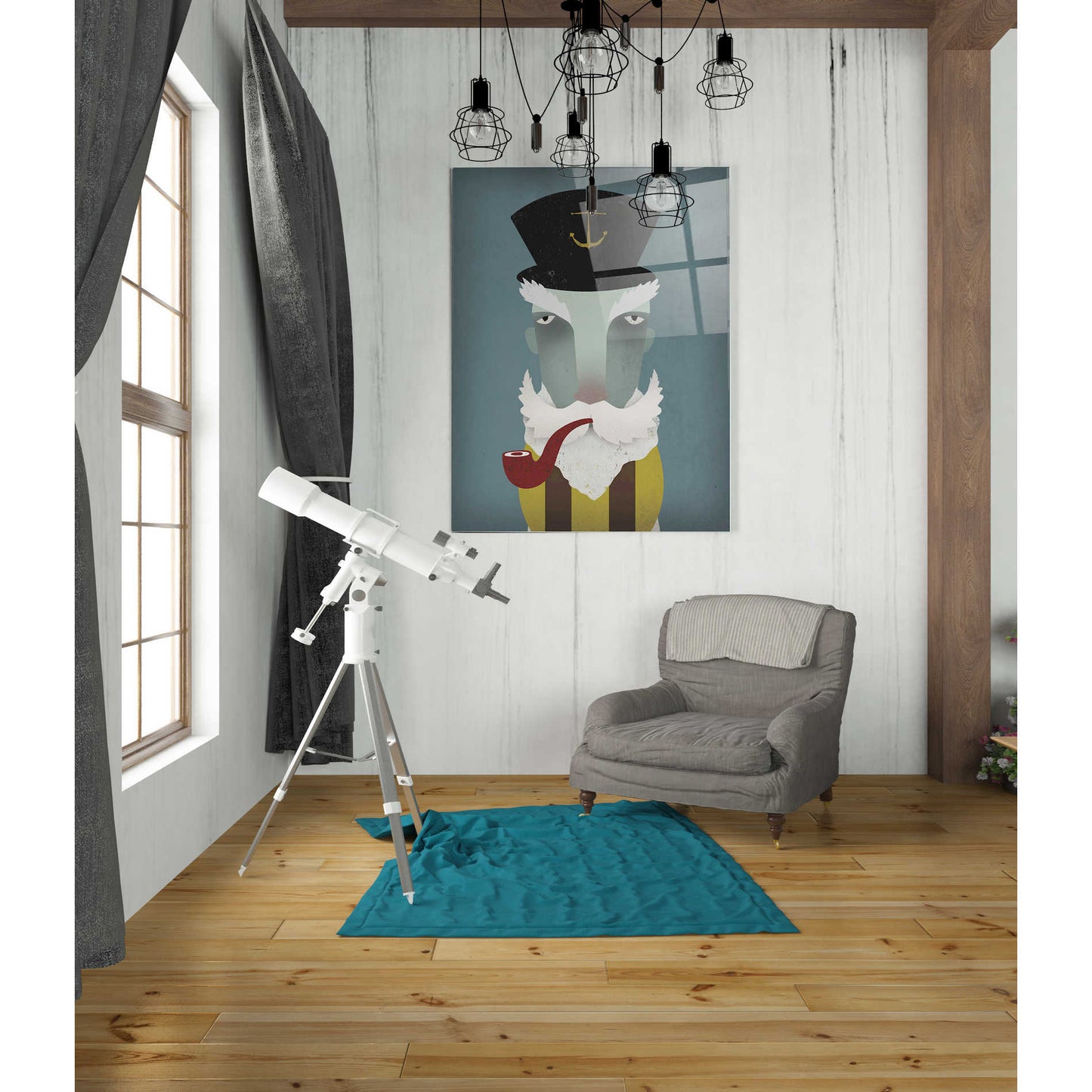 Epic Art 'Fisherman I' by Ryan Fowler, Acrylic Glass Wall Art,24x36