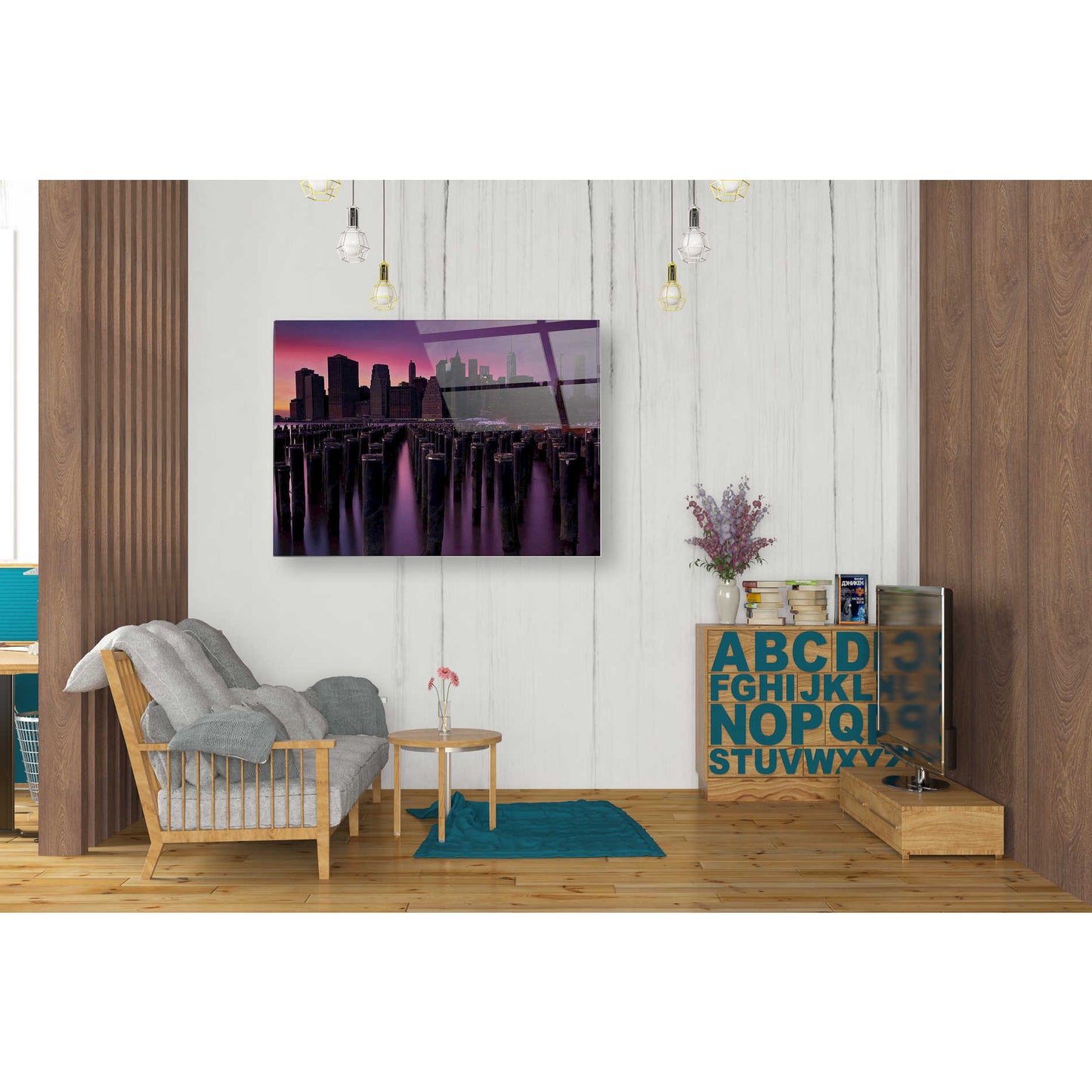 Epic Art 'Manhattan Glow' by Katherine Gendreau, Acrylic Glass Wall Art,24x36