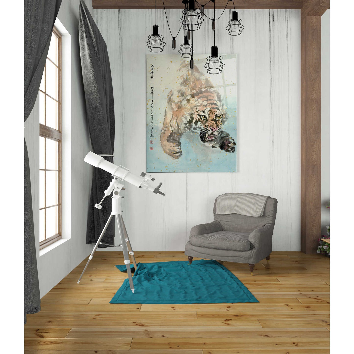 Epic Art 'Pursuit' by River Han, Acrylic Glass Wall Art,24x36