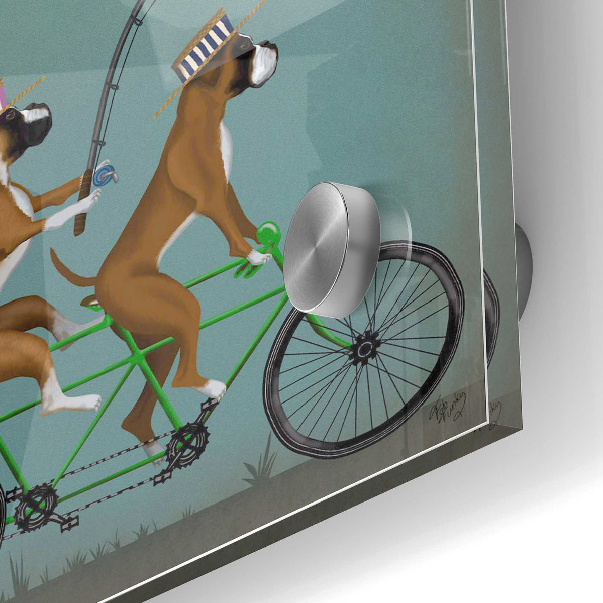 Epic Art 'Boxer Tandem' by Fab Funky Acrylic Glass Wall Art,24x36