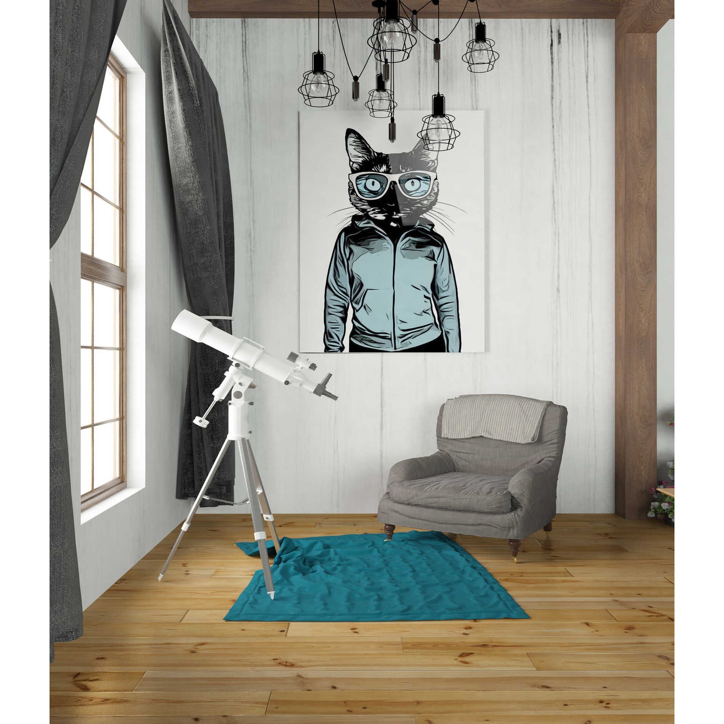 Epic Art 'Cool Cat' by Nicklas Gustafsson, Acrylic Glass Wall Art,24x36