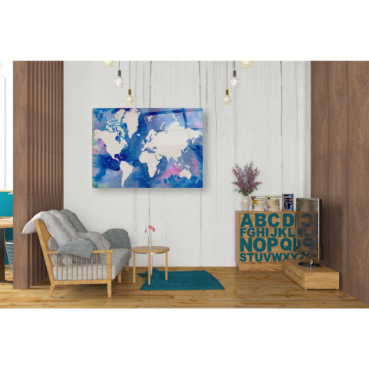 Epic Art 'Starry World' by Grace Popp Acrylic Glass Wall Art,24x36