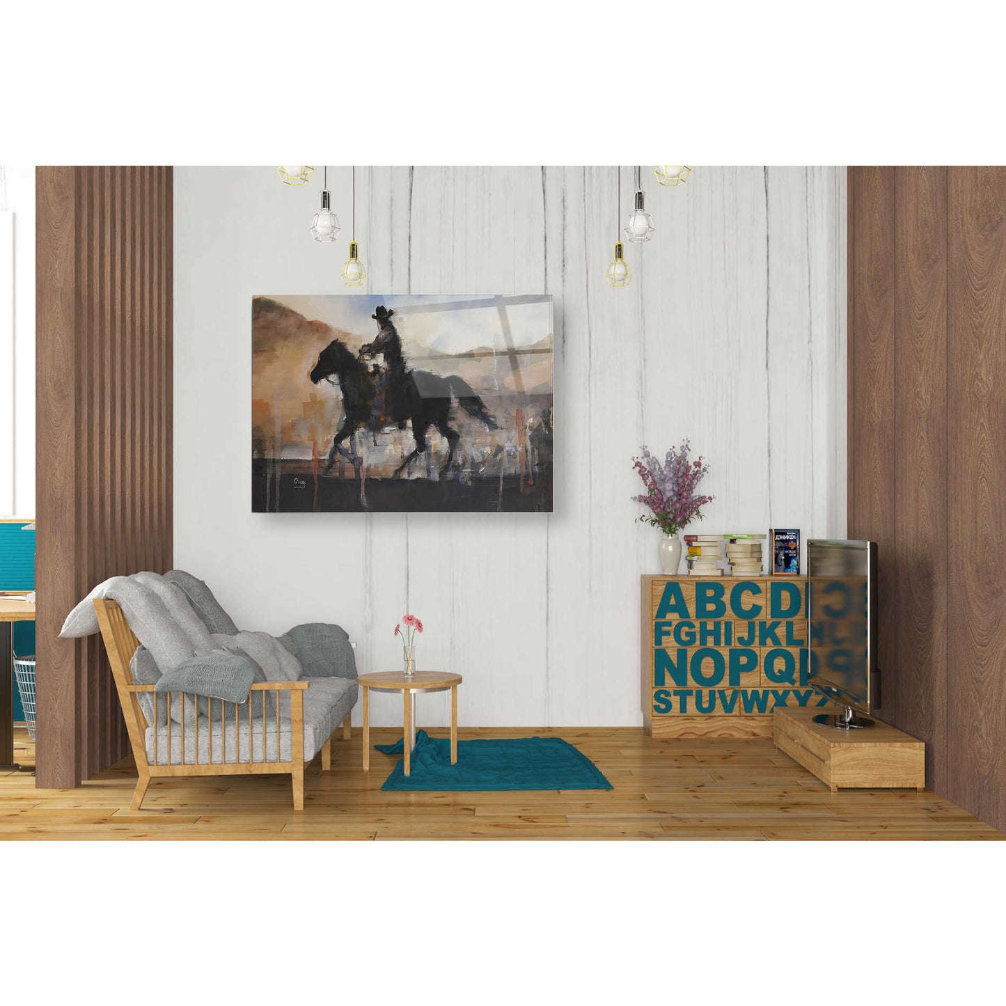 Epic Art 'The Chase' by Oscar Alvarez Pardo, Acrylic Glass Wall Art,24x36