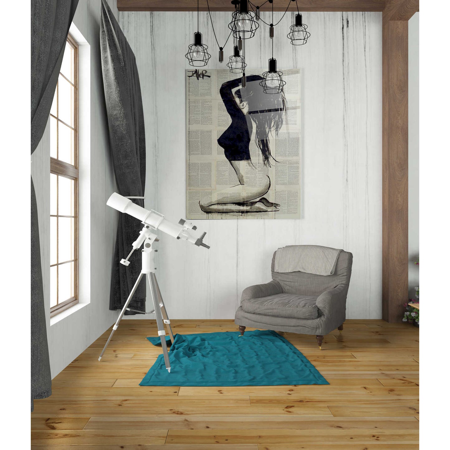 Epic Art 'The Black Top' by Loui Jover, Acrylic Glass Wall Art,24x36