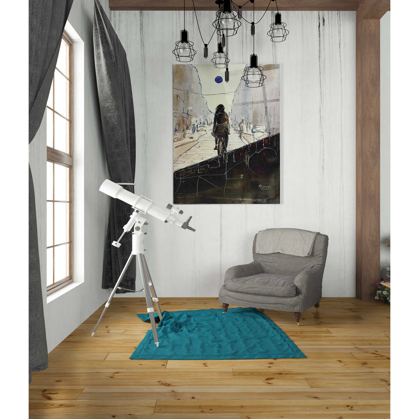 Epic Art 'The Divide' by Oscar Alvarez Pardo, Acrylic Glass Wall Art,24x36