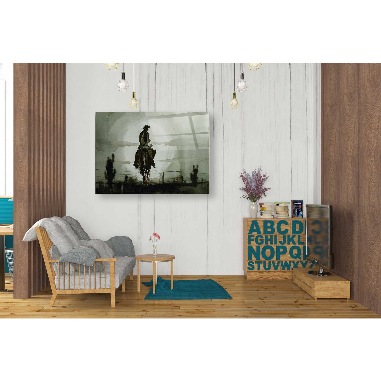 Epic Art 'Luna Vaquero' by Oscar Alvarez Pardo, Acrylic Glass Wall Art,24x36