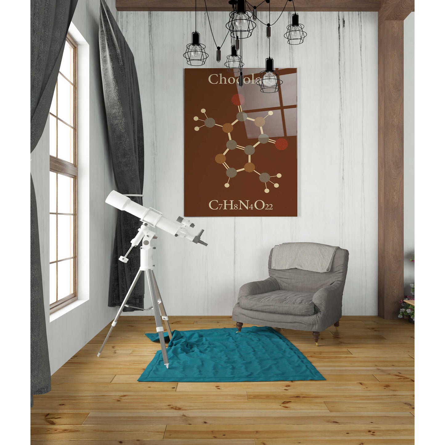Epic Art 'Chocolate Molecule' Acrylic Glass Wall Art,24x36