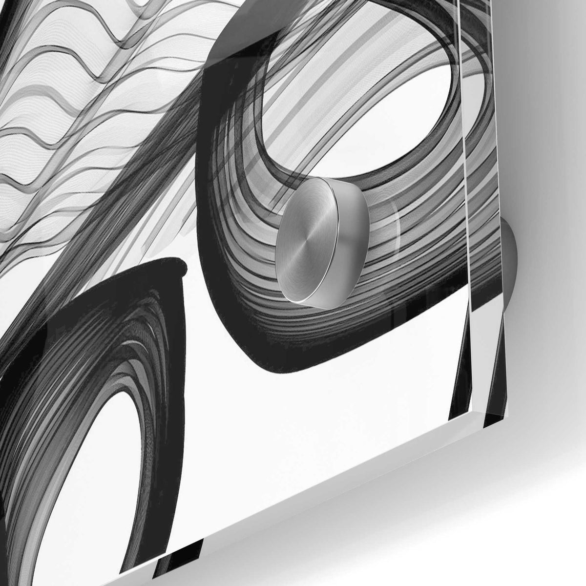 Epic Art 'Abstract Black and White 22-21' by Irena Orlov, Acrylic Glass Wall Art,24x36