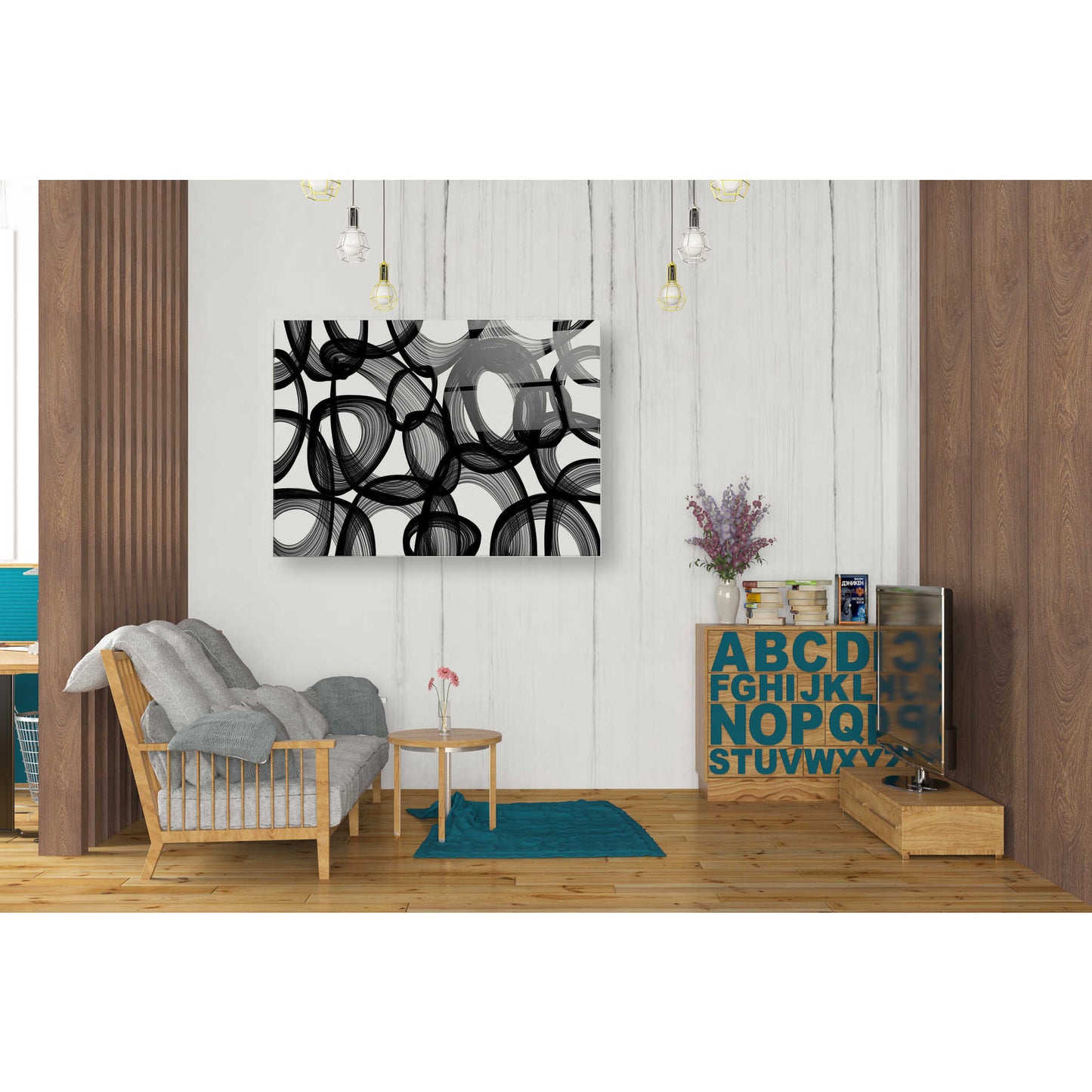 Epic Art 'Abstract Black and White 2015' by Irena Orlov, Acrylic Glass Wall Art,24x36