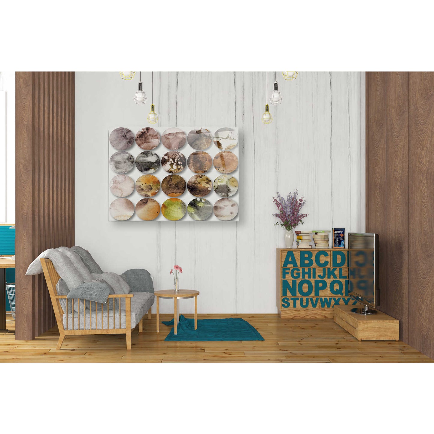 Epic Art 'Watercolor Colorful Circles 3' by Irena Orlov, Acrylic Glass Wall Art,24x36