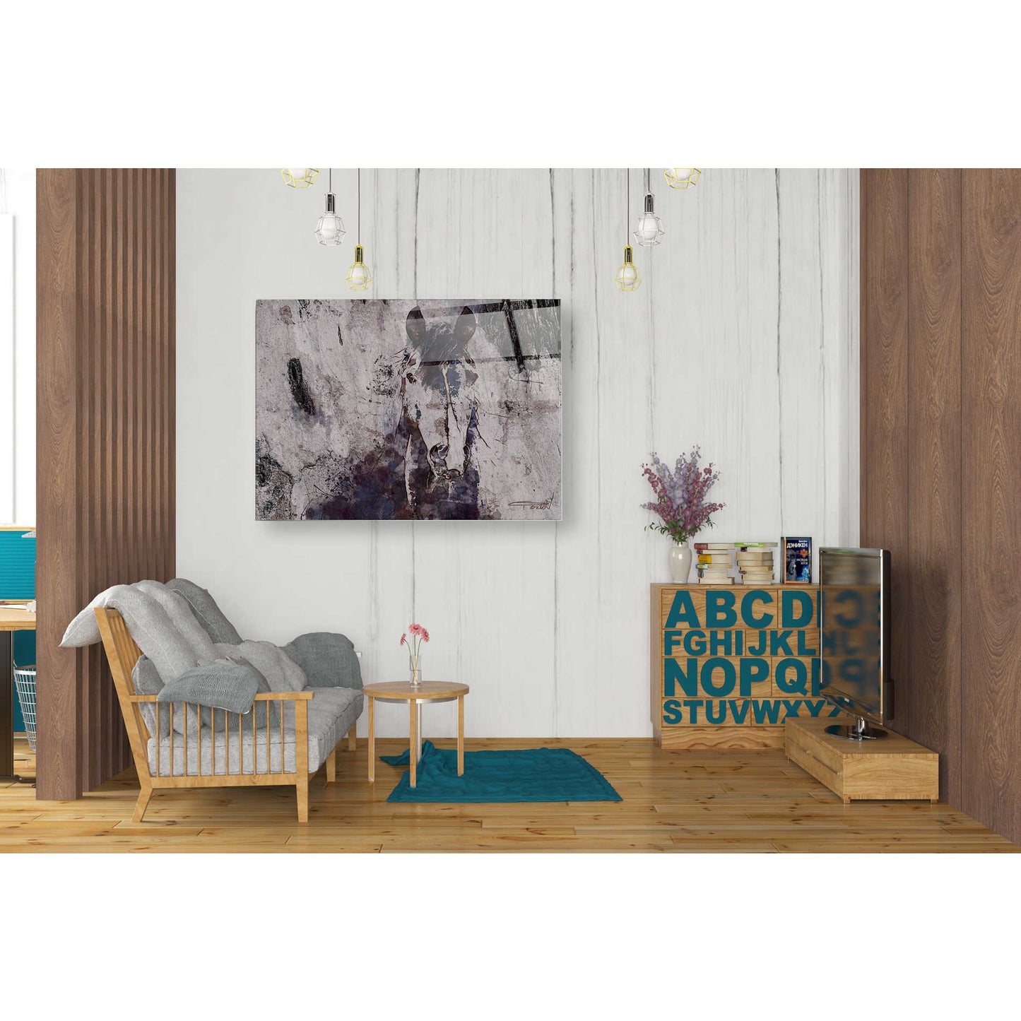 Epic Art 'Mustang Horse 22' by Irena Orlov, Acrylic Glass Wall Art,24x36