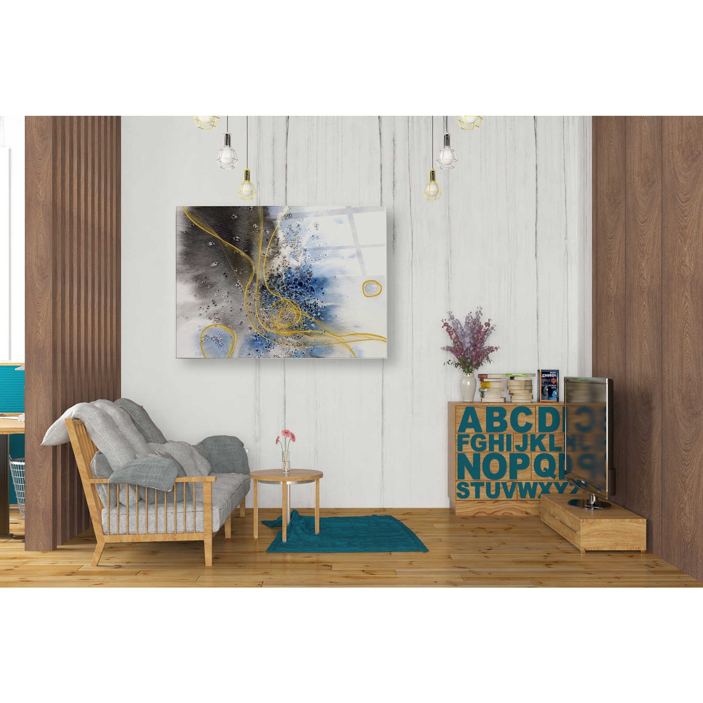 Epic Art 'Coastal Watercolor Abstract' by Irena Orlov, Acrylic Glass Wall Art,24x36