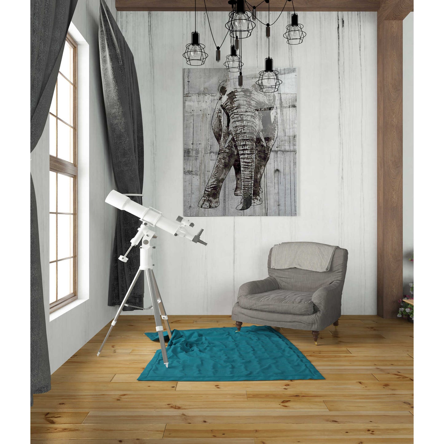 Epic Art 'ELEPHANT Portrait' by Irena Orlov, Acrylic Glass Wall Art,24x36