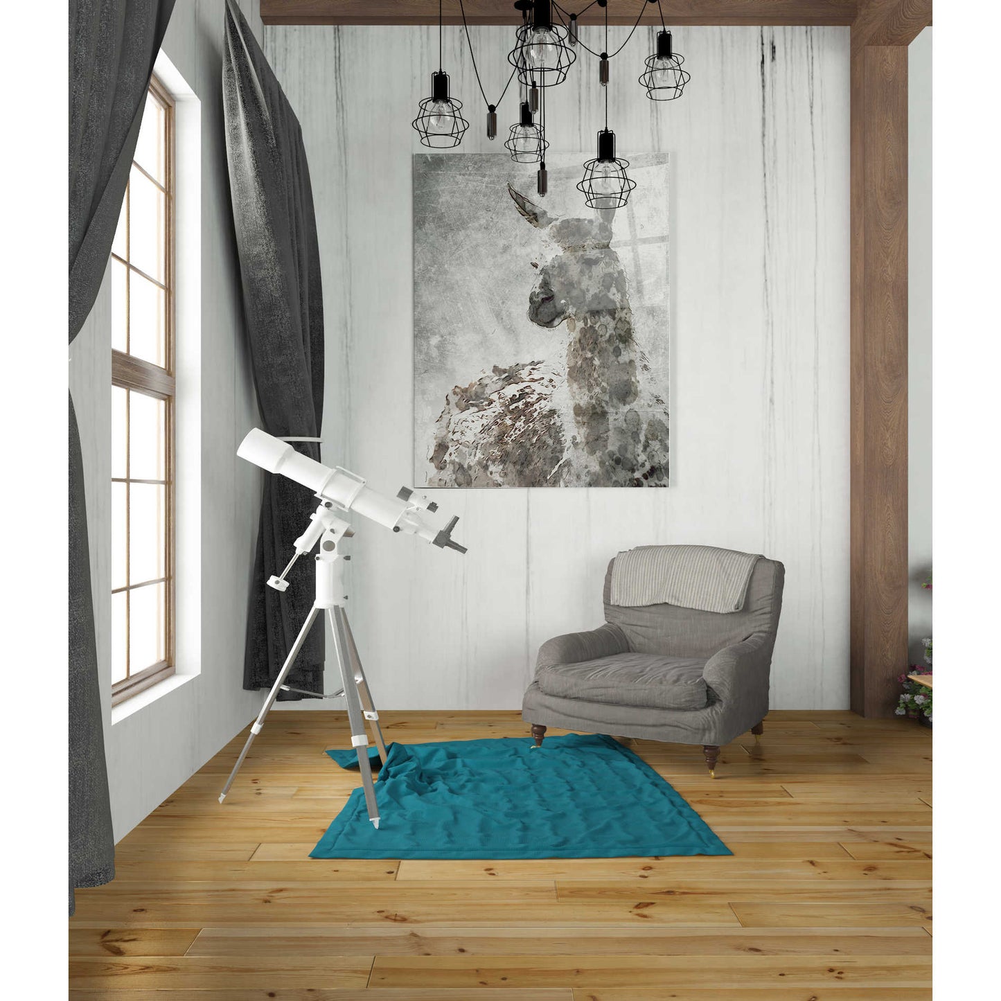 Epic Art 'Llama' by Irena Orlov, Acrylic Glass Wall Art,24x36