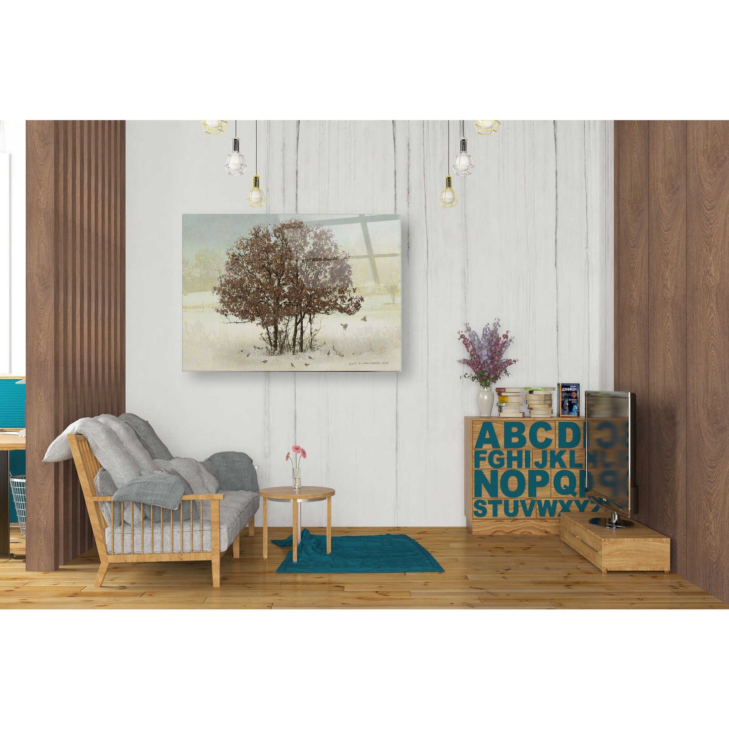 Epic Art 'Juncos and Oak' by Chris Vest, Acrylic Glass Wall Art,24'x36