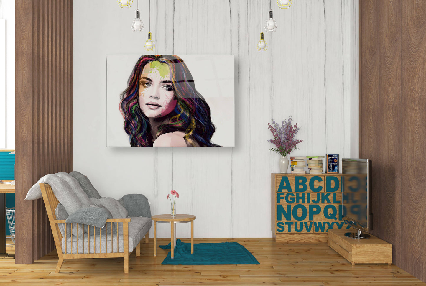 Epic Art 'Girl in Colour' by Karen Smith, Acrylic Glass Wall Art,24x36