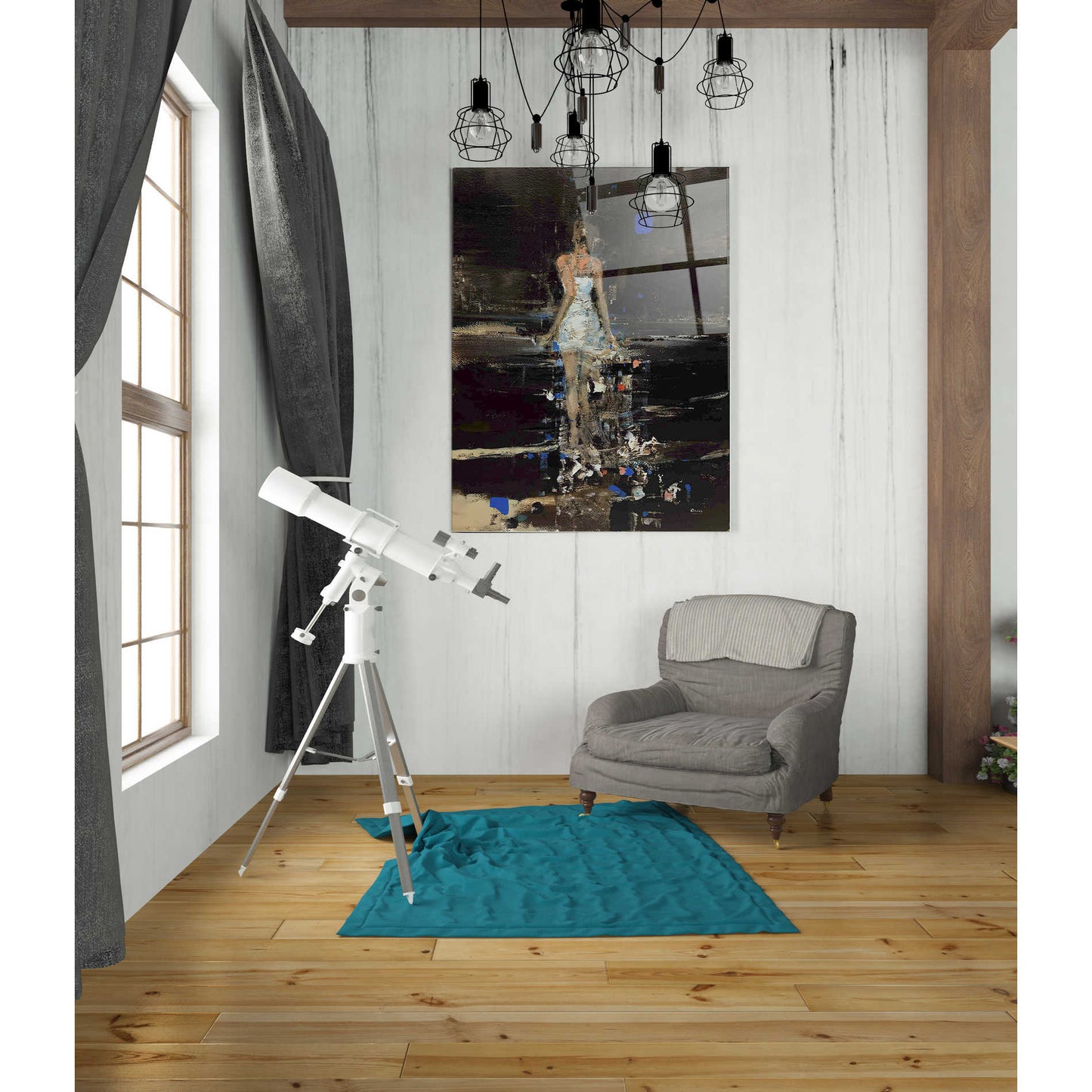 Epic Art 'Raining' by Oscar Alvarez Pardo, Acrylic Glass Wall Art,24x36