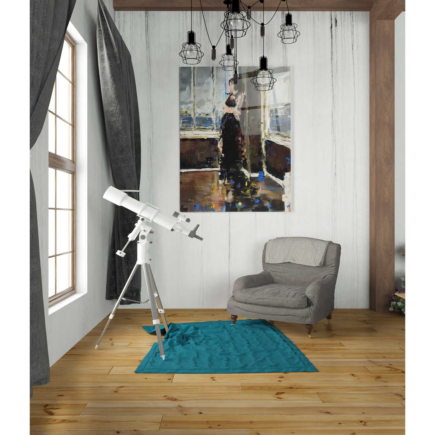 Epic Art 'At The Corner' by Oscar Alvarez Pardo, Acrylic Glass Wall Art,24x36