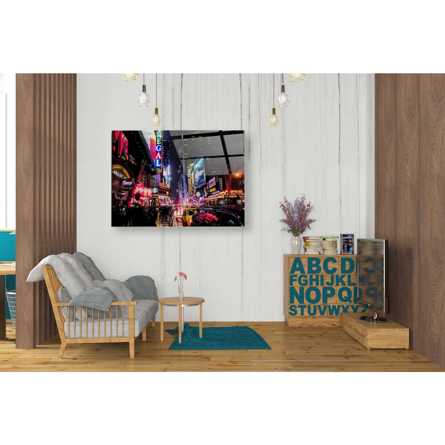 Epic Art 'Neon New York City' by Nicklas Gustafsson, Acrylic Glass Wall Art,24x36