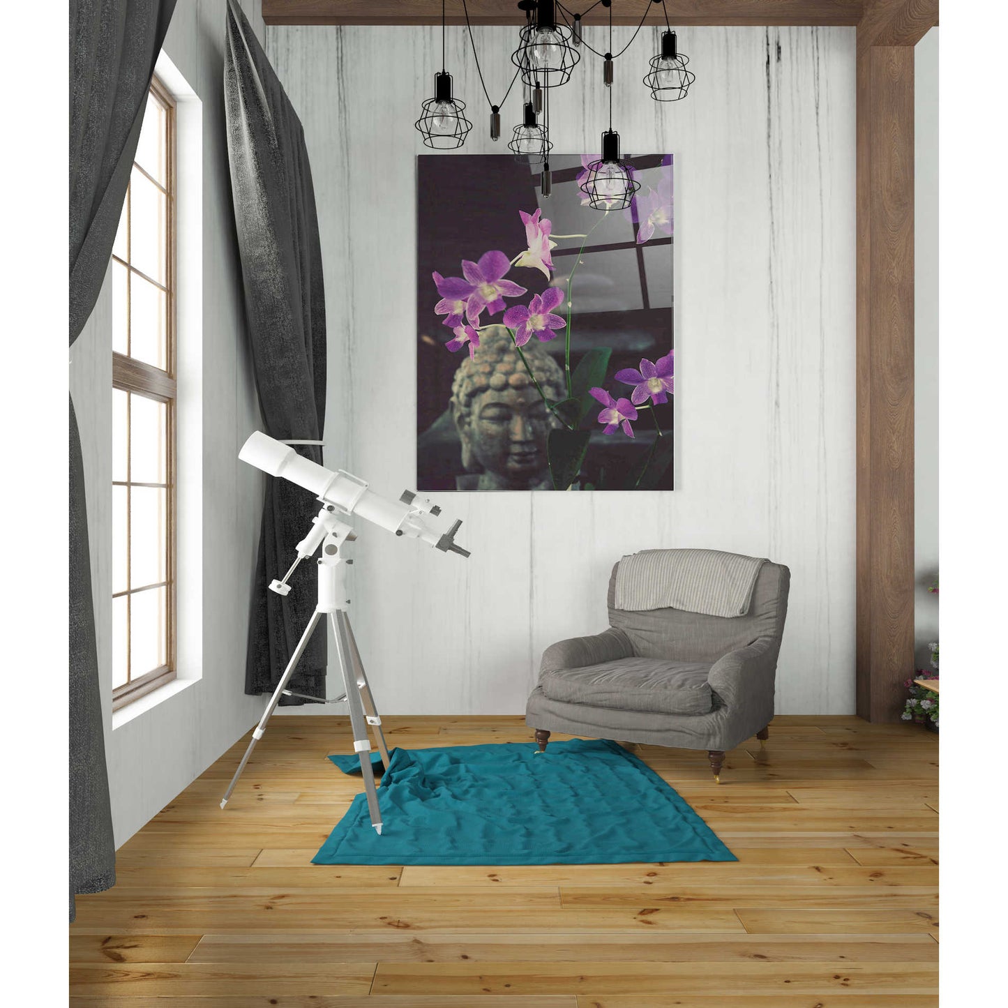 Epic Art 'Zen Purple Orchids' by Elena Ray Acrylic Glass Wall Art,24x36