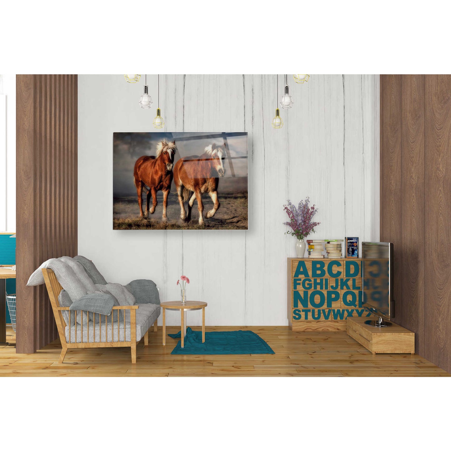 Epic Art 'Trotting,' Acrylic Glass Wall Art,24x36