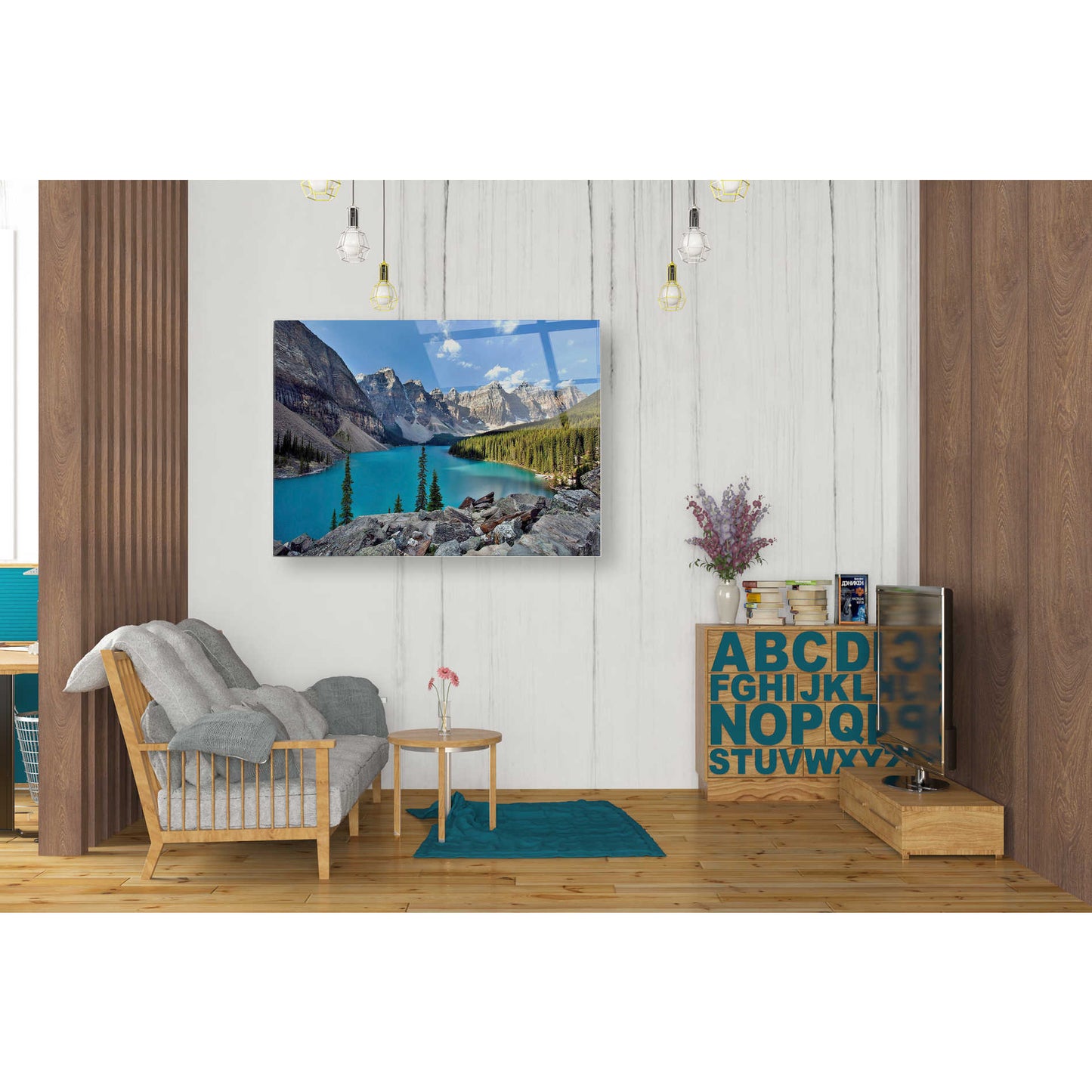 Epic Art 'Valley of the Ten Peaks,' Acrylic Glass Wall Art,24x36