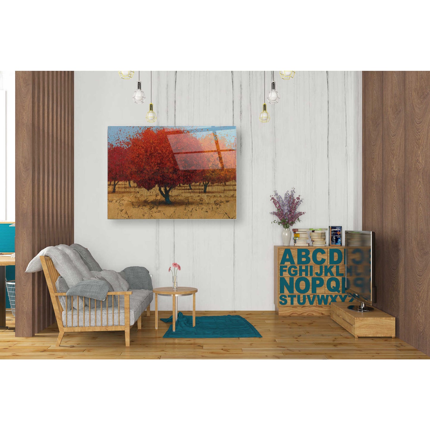 Epic Art 'Orange Trees II' by James Wiens, Acrylic Glass Wall Art,24x36