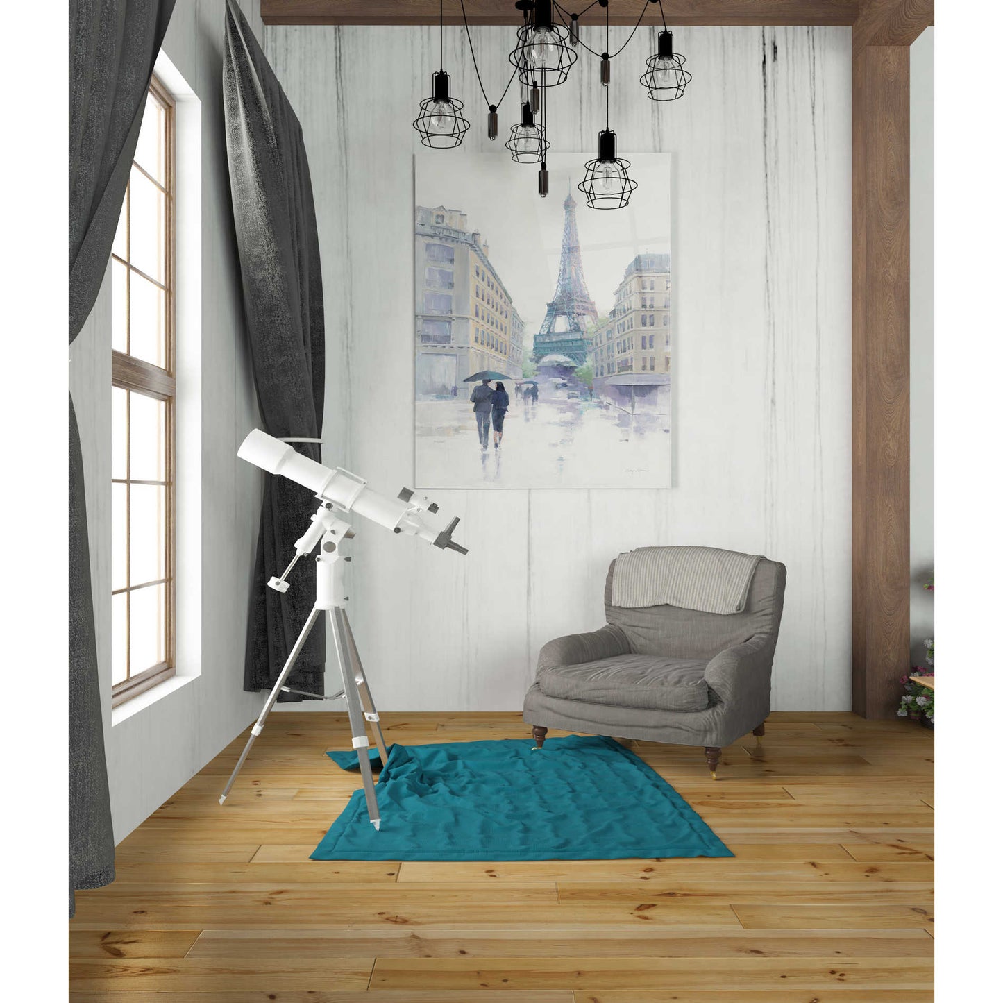 Epic Art 'Walking in the Rain' by Avery Tillmon, Acrylic Glass Wall Art,24x36