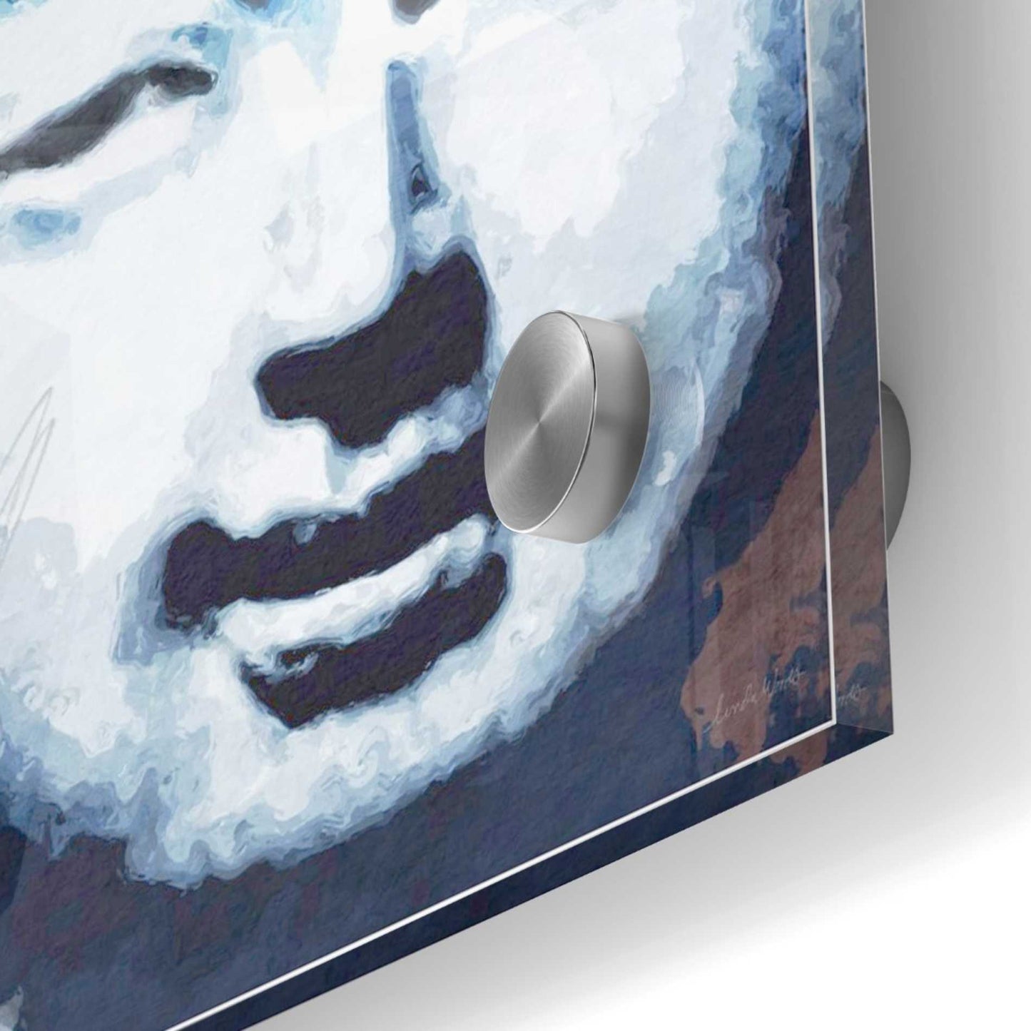 Epic Art 'Peaceful Buddha II' by Linda Woods, Acrylic Glass Wall Art,36x36