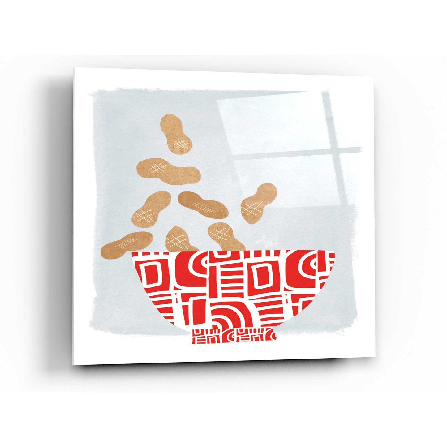 Epic Art 'Bowl of Peanuts' by Linda Woods, Acrylic Glass Wall Art,36x36