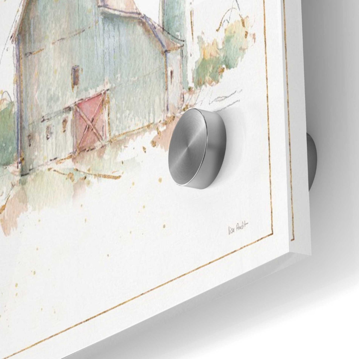 Epic Art 'Farm Friends XIV Barn' by Lisa Audit, Acrylic Glass Wall Art,36x36