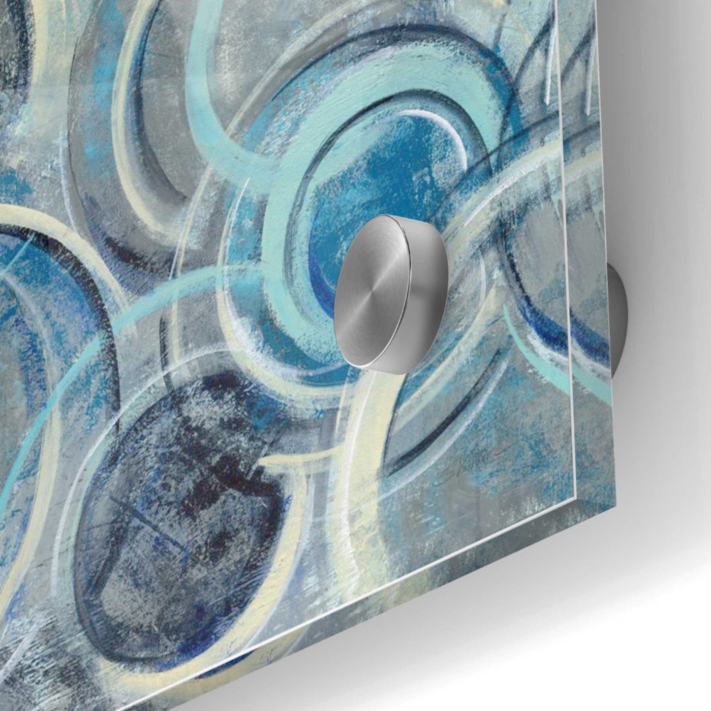 Epic Art 'Variation Blue Grey II' by Silvia Vassileva, Acrylic Glass Wall Art,36x36