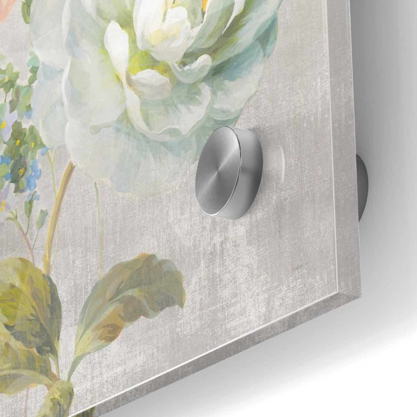 Epic Art 'Textile Floral Square I No Lace' by Danhui Nai, Acrylic Glass Wall Art,36x36
