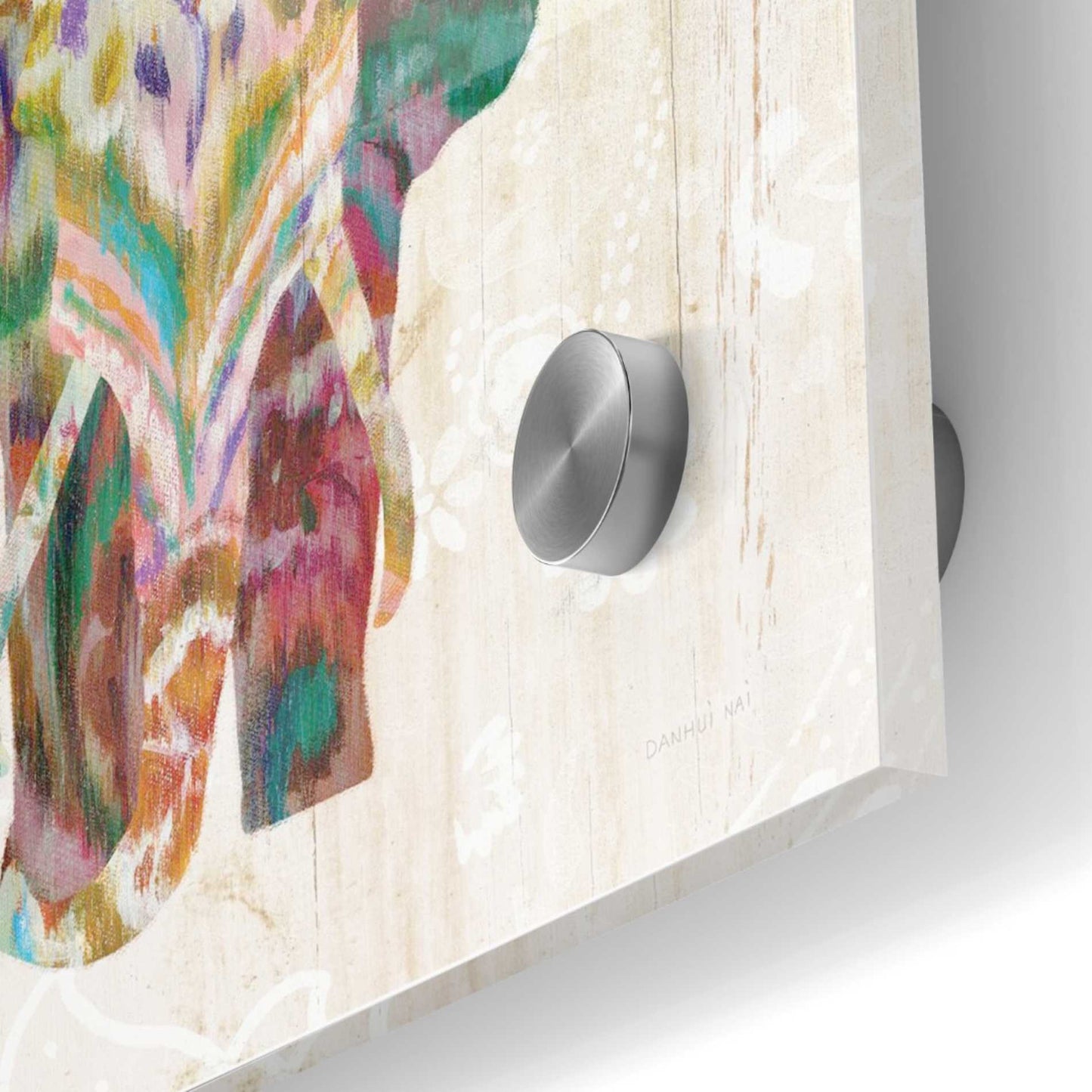 Epic Art 'Boho Paisley Elephant III' by Danhui Nai, Acrylic Glass Wall Art,36x36