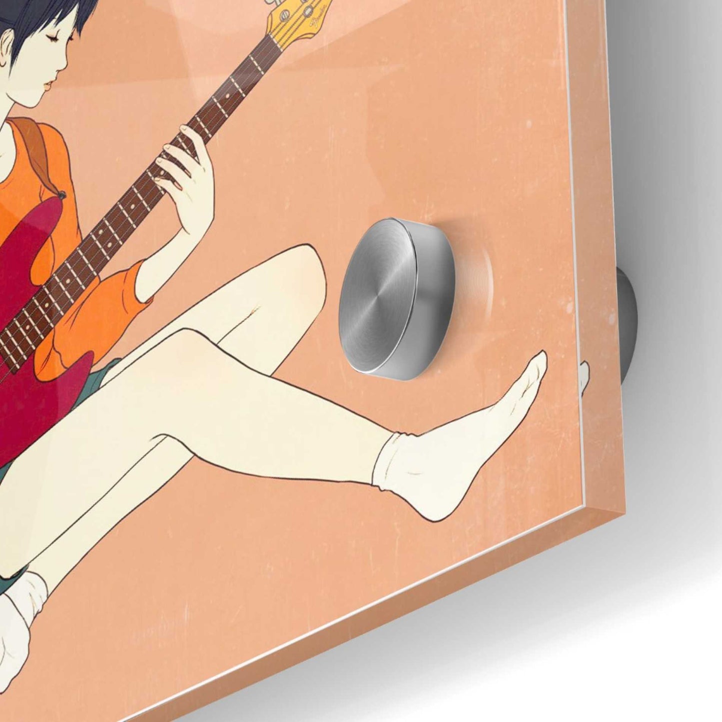 Epic Art 'Playing The Bass' by Sai Tamiya, Acrylic Glass Wall Art,36x36