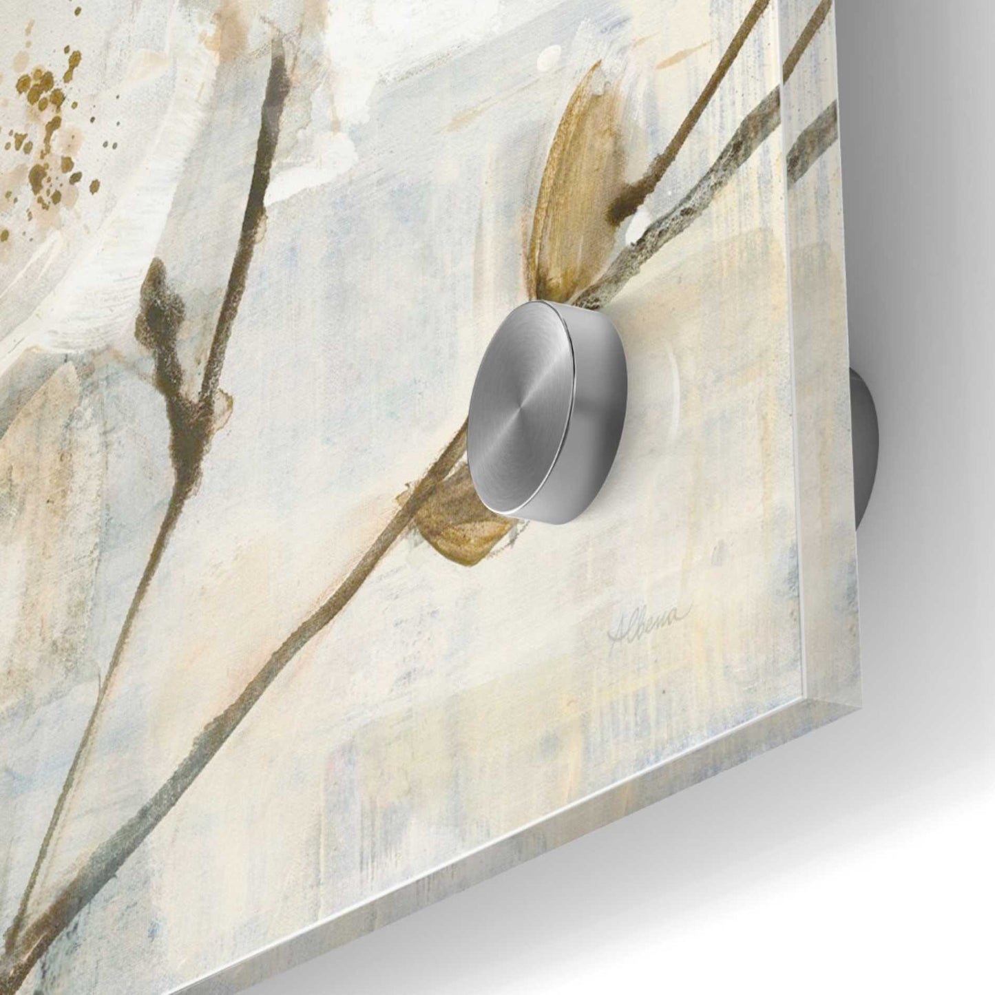 Epic Art 'Elegance I Greige' by Albena Hristova, Acrylic Glass Wall Art,36x36