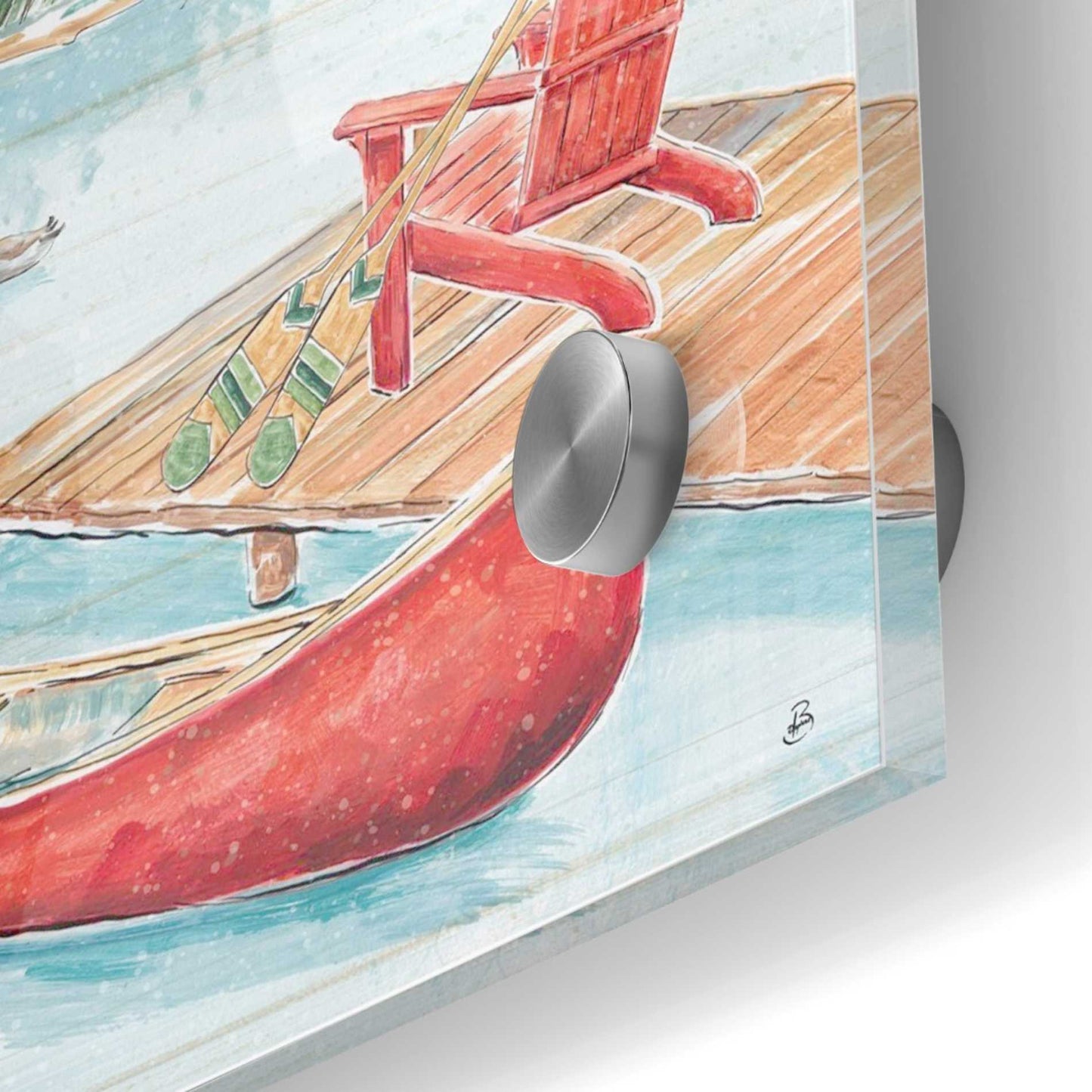 Epic Art 'Lake Moments IV' by Daphne Brissonet, Acrylic Glass Wall Art,36x36