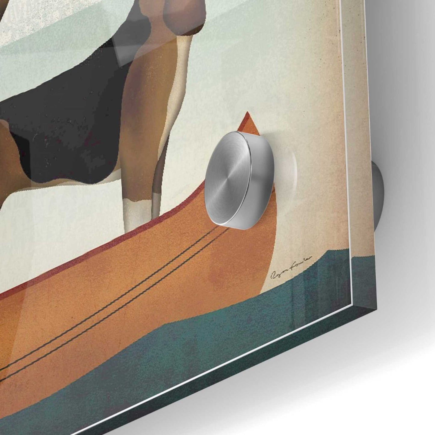 Epic Art 'Beagle Canoe Co' by Ryan Fowler, Acrylic Glass Wall Art,36x36