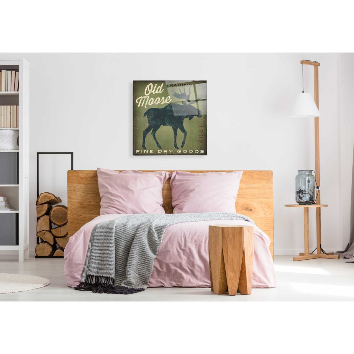 Epic Art 'Old Moose Trading Co. - green' by Ryan Fowler, Acrylic Glass Wall Art,36x36