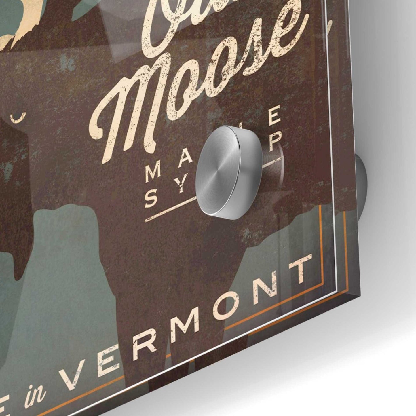 Epic Art 'Old Moose Maple Syrup Made in Vermont' by Ryan Fowler, Acrylic Glass Wall Art,36x36