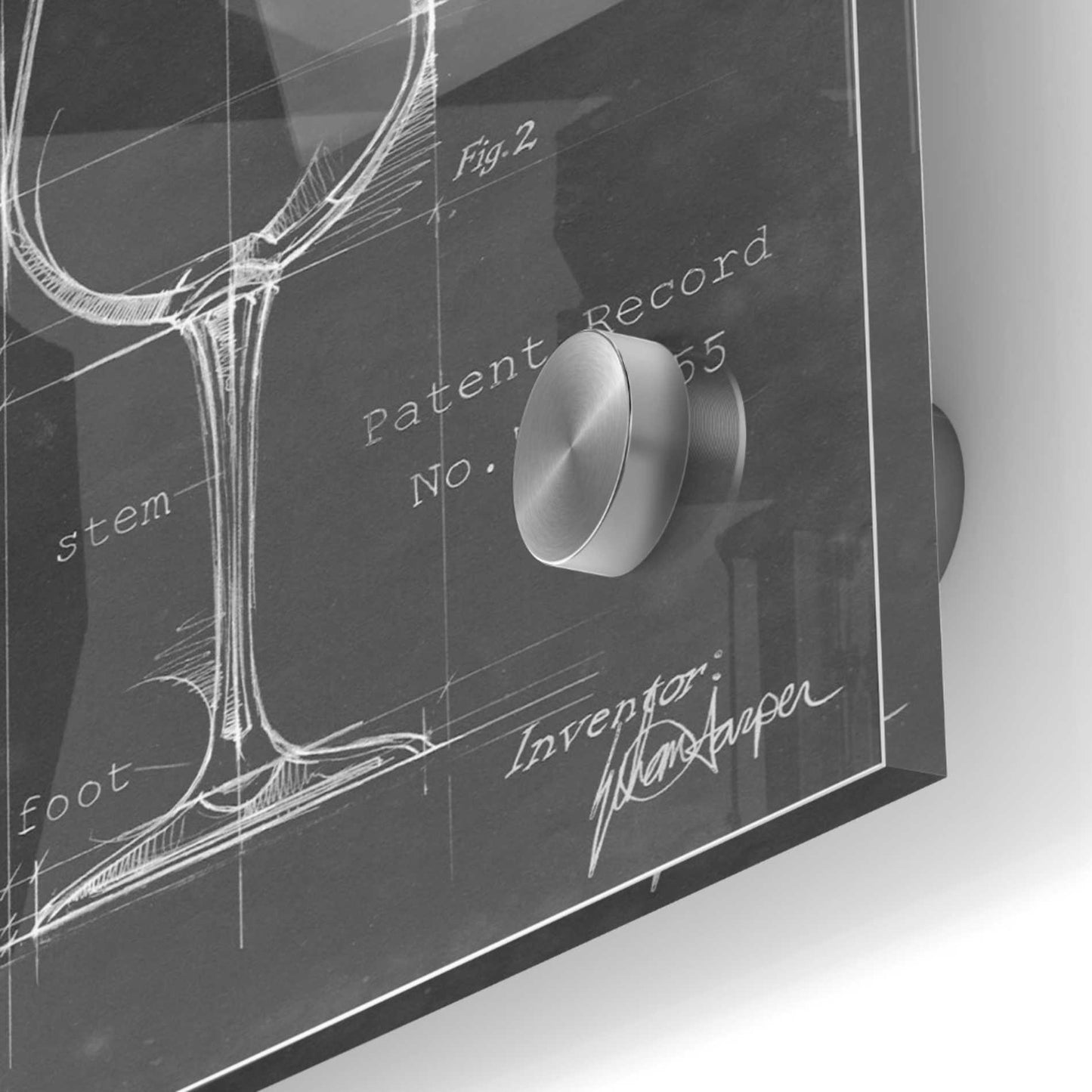 Epic Art 'Barware Blueprint IV' by Ethan Harper Acrylic Glass Wall Art,36x36