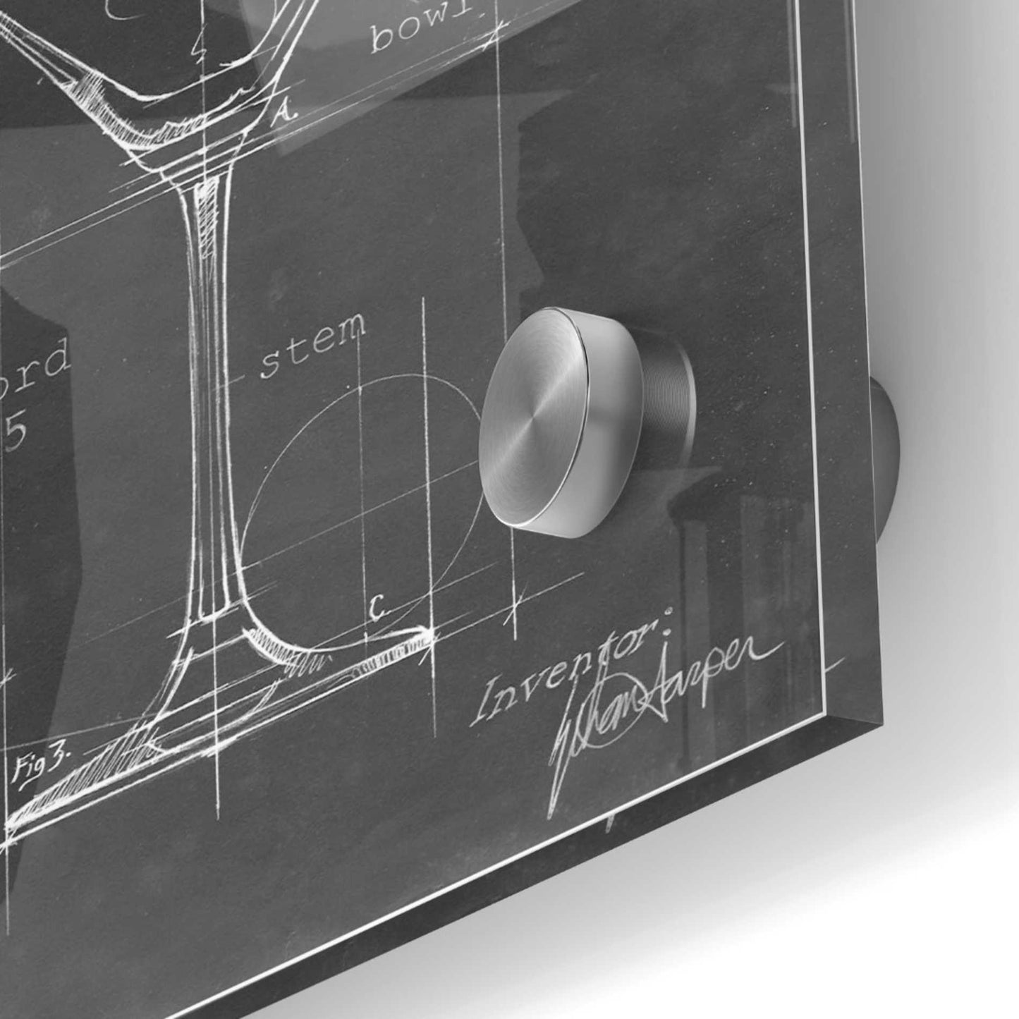 Epic Art 'Barware Blueprint V' by Ethan Harper Acrylic Glass Wall Art,36x36