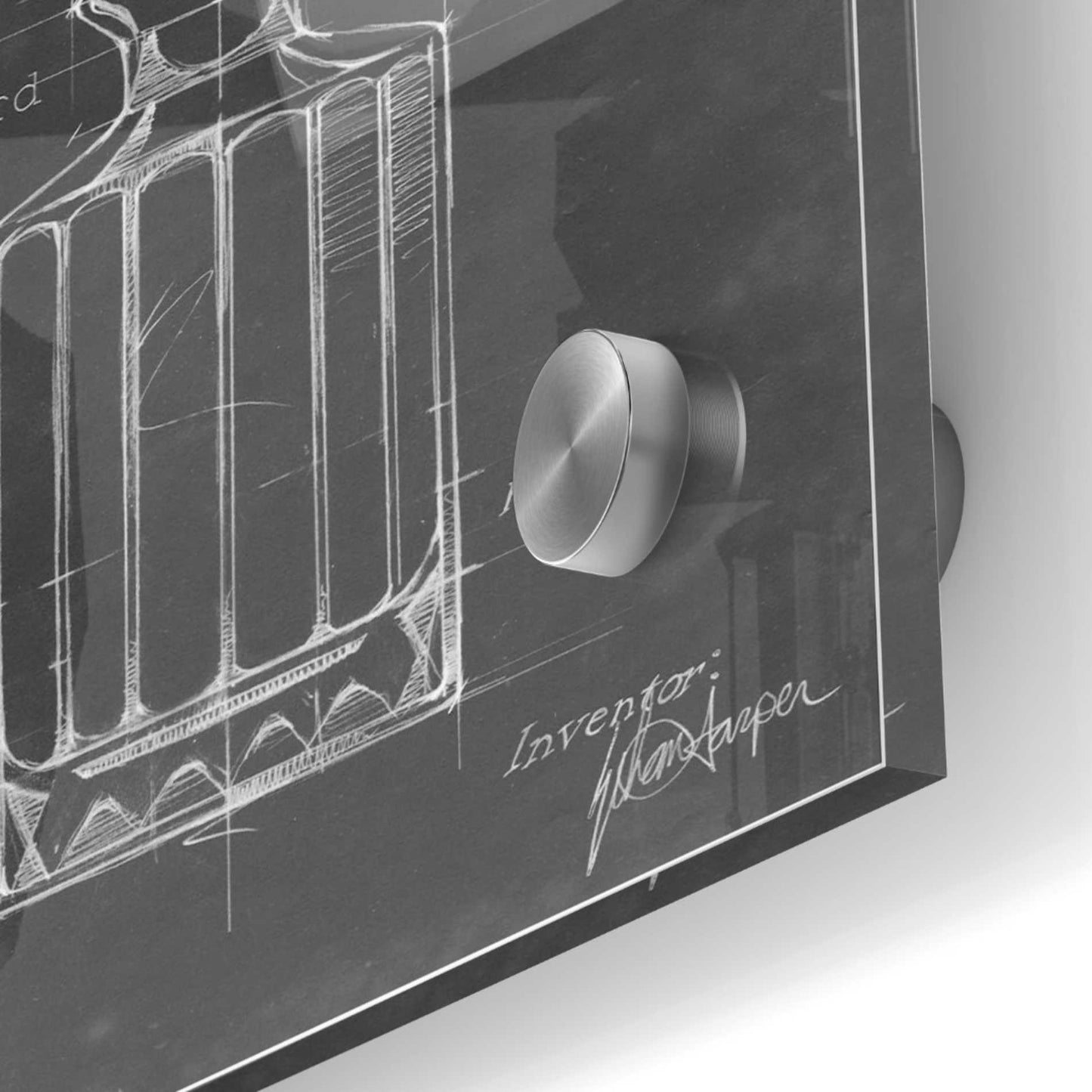 Epic Art 'Barware Blueprint VII' by Ethan Harper Acrylic Glass Wall Art,36x36